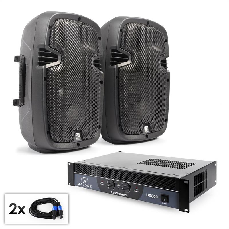 PA Set SPJ Boom 10 paire enceintes 10 ampli 800W PA Set SPJ Boom 10 paire enceintes