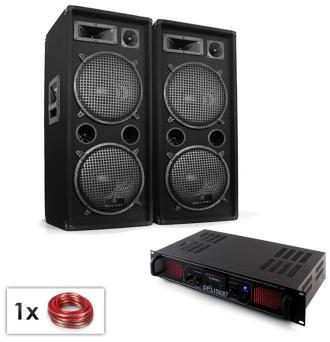 DJ PA Set Malone Bluetooth MP3 enceintes 2x12 ampli DJ PA Set Malone Bluetooth