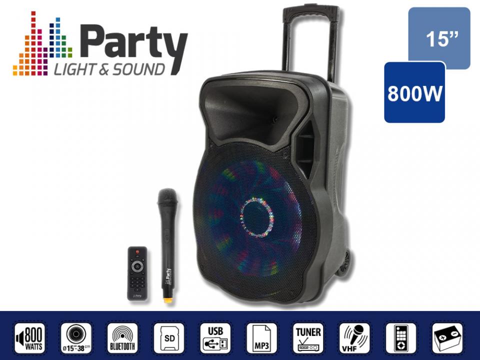 PARTY-15LED Enceinte portable 15¨/38cm - 800W avec
