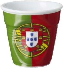 6 Gobelets froissés en porcelaine Drapeau Portugal