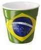 6 Gobelets froissés en porcelaine Drapeau Brésil -