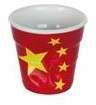 6 Gobelets froissés en porcelaine Drapeau Chine -