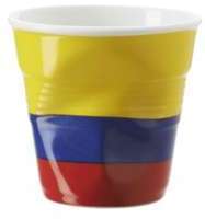 6 Gobelets froissés en porcelaine Drapeau Colombie