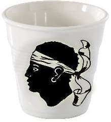 6 Gobelets froissés en porcelaine Drapeau Corse -