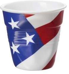 6 Gobelets froissés en porcelaine Drapeau USA - Re