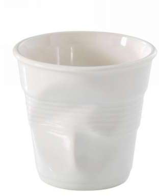 6 Gobelets froissés en porcelaine blanche - Revol