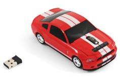 Souris sans fil voiture Ford Mustang GT - Rouge