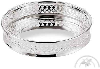 Dessous de carafe grille en métal argenté
