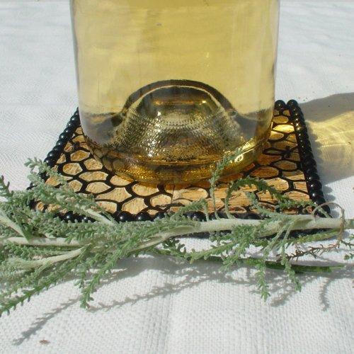 Dessous de verre en corne motif ECAILLES
