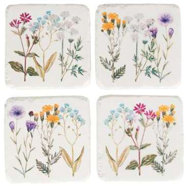 4 Dessous de Verre Fleurs Sauvages 4 Dessous de Verre Fleurs