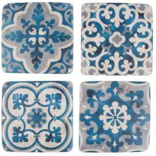 4 Dessous de Verre Mosaïque Méditerranéenne 4 Dessous de Verre Mosaïque