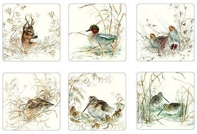 Coffret de 6 dessous de verre Sologne Coffret de 6 dessous de verre
