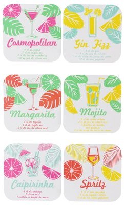 6 Dessous de Verre Cocktails 6 Dessous de Verre Cocktails
