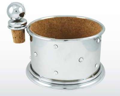 Porte bouteille et son bouchon inox et strass Porte bouteille et son bouchon