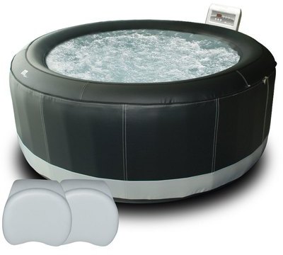 Pack spa rond simili-cuir gonflable SUPER CAMARO -