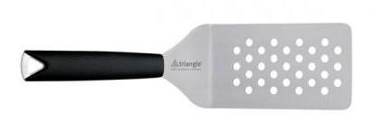 Spatule coudée perforée souple inox 13,5 cm