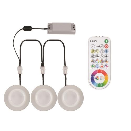 Kit de 3 ARGON spot encastré Led RGB +RC