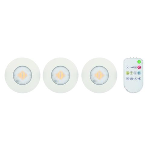 Kit 3 spot encastré Led FUNBO blanc IP65 à telecom