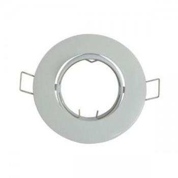 Support plafond rond orientable 92mm blanc