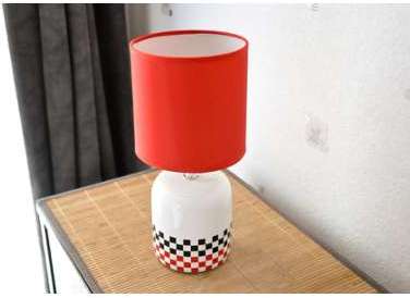 Lampe cylindre Interior à labat jour Rouge