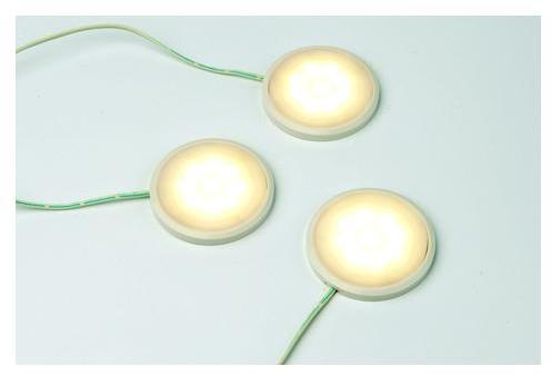 Kit 3 Spots rond à coller LED ELIN 3 X 0,7W BLANC