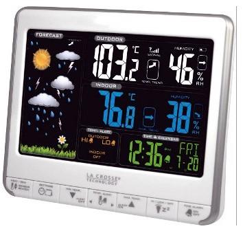 Station Météo Thermo hygro LCD Couleur alarmes et prise Station Météo Thermo hygro