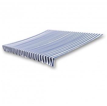 VidaXL Store banne en toile Bleu et Blanc 3 x 2,5