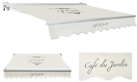 Store Banne Demi Coffre Motorisé Café du Jardin -