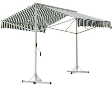 Store Double Pente - Rayures Vertes et Blanches -