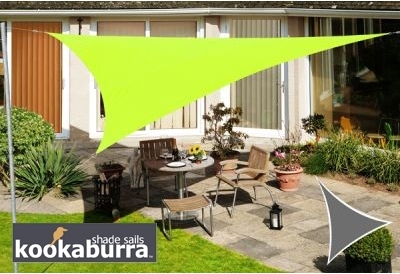Voile d Ombrage Vert Citron Triangle 3m - Imperméable Voile d Ombrage Vert Citron