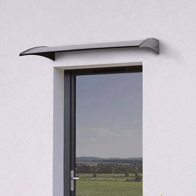 Marquise en aluminium et HPL gris anthracite 119cm