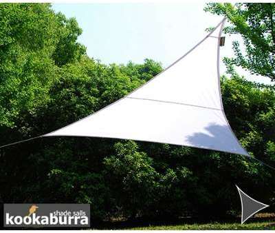 Voile d Ombrage Blanc Triangle 3 6m - Imperméable - Voile d Ombrage Blanc Triangle