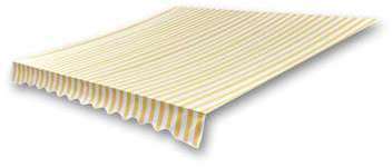 VidaXL Store banne en toile Jaune et Blanc 3 x 2,5