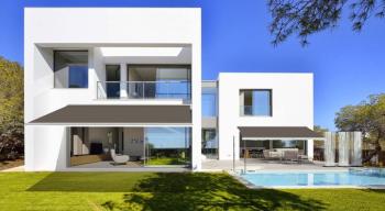 Store de terrasse double pente sur mesure