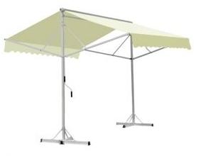 Store Double Pente - Ivoire - 5m Store Double Pente - Ivoire