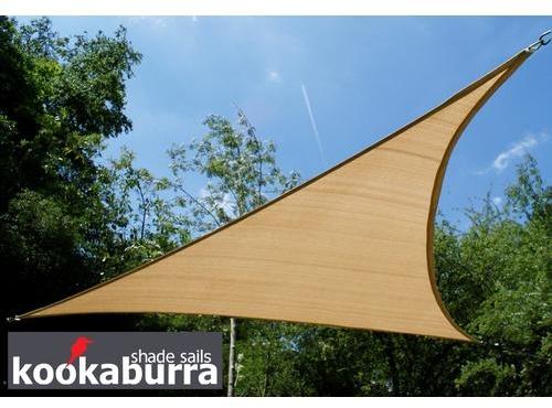 Voile d Ombrage Sable du Désert Triangle 5m - Ajourée Voile d Ombrage Sable du Désert