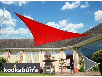 Voile d Ombrage Rouge Triangle 3m - Imperméable - 160g Voile d Ombrage Rouge Triangle