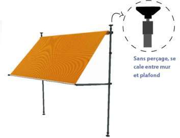Structure store balcon autoportante et ajustable e