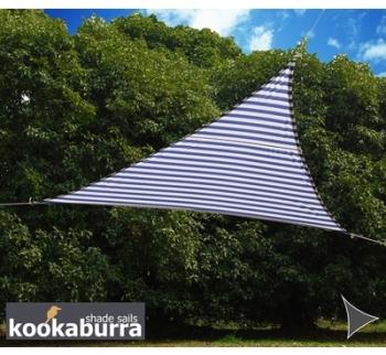 Voile d Ombrage Bleue Et Blanche Triangle 3m - Imperméable Voile d Ombrage Bleue Et Blanche