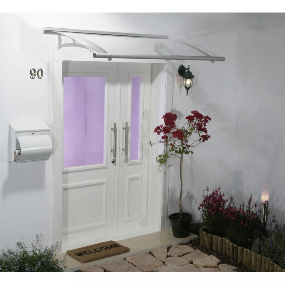 Marquise en polycarbonate transparent 150x92xh16cm