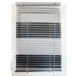 Store vénitien (50 x H180 cm) PVC bicolore Gris et