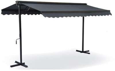 Store double pente avec coffre 3 x 4 m Gris - BOUT