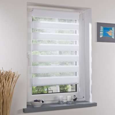 Store jour nuit sans percer enrouleur 50x160cm Bla
