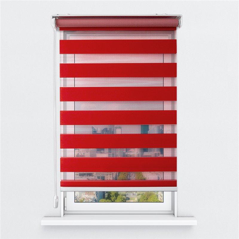 Store enrouleur jour nuit filtrant rouge jn12