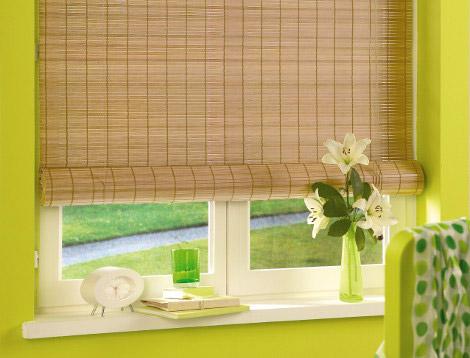 Store Roll Up PVC imitation Chêne clair L35 x 100c