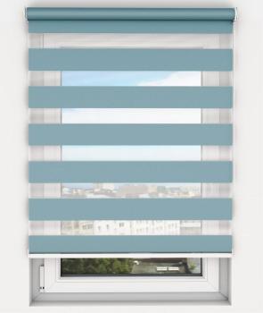 Store enrouleur jour nuit sur mesure - Bleu scandi