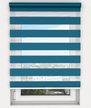 Store enrouleur jour nuit sur mesure - Bleu petrol