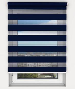 Store enrouleur jour nuit sur mesure - Bleu nuit Store enrouleur jour nuit