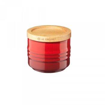 Le Creuset - Sucrier avec couvercle en bois - ceri