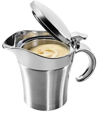 Saucière Inox Doube Paroi Avec Couvercle 500ml Saucière Inox Doube Paroi